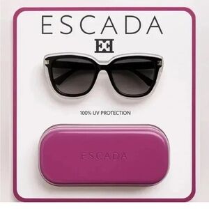 Escada Women’s Sunglasses Black Frame w/ Case New Sealed 100% UV Protection